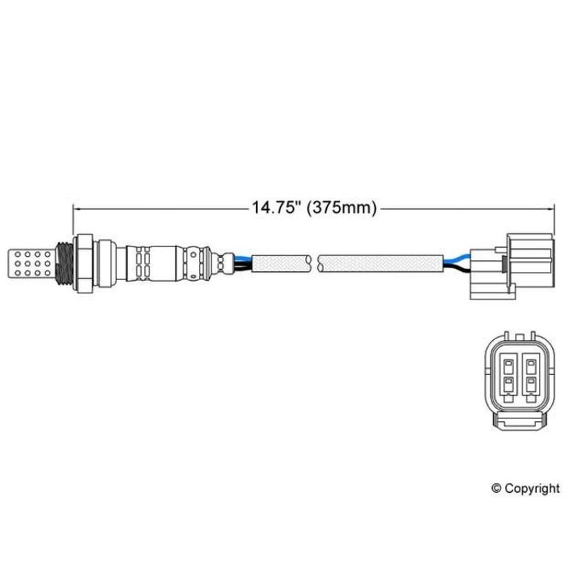 Walker Products 250-24308 Walker Products 250-24308 Oxygen Sensor 4-W Direct Fit Narrow-Band