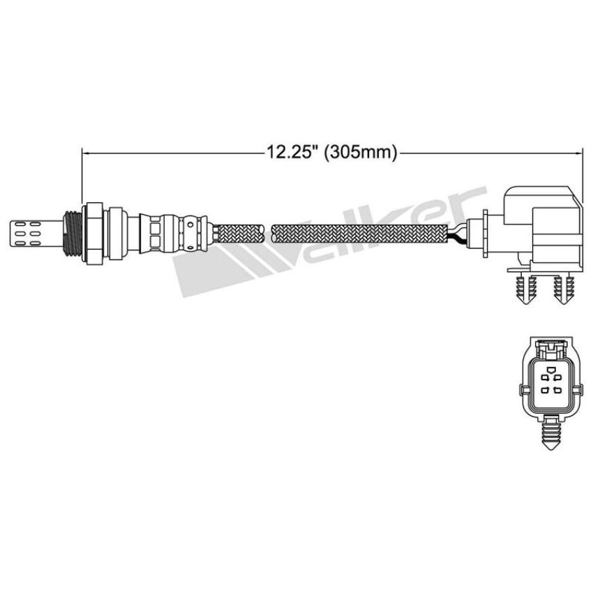 Walker Products 250-24314 Walker Products 250-24314 Oxygen Sensor 4-W Direct Fit Narrow-Band