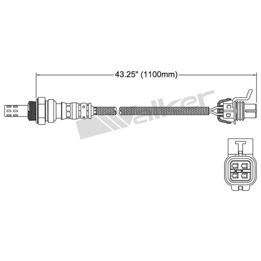 Walker Products 250-24321 Walker Products 250-24321 Oxygen Sensor 4-W Direct Fit Narrow-Band
