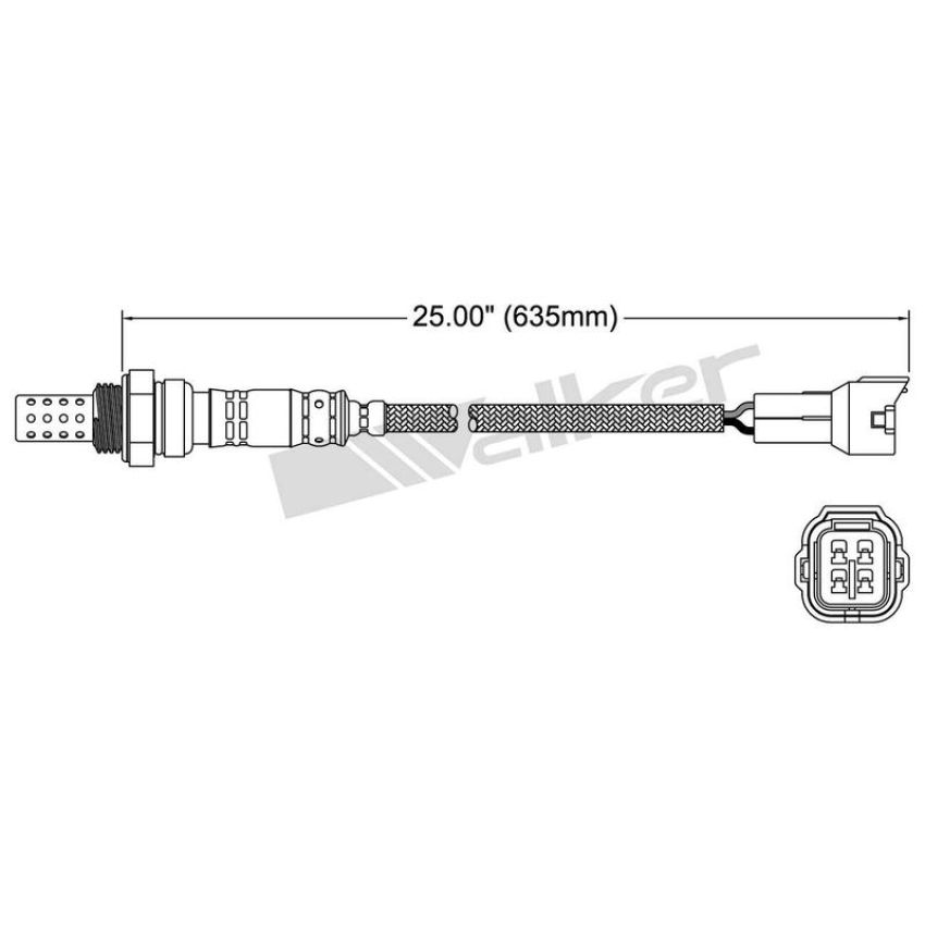 Walker Products 250-24335 Walker Products 250-24335 Oxygen Sensor 4-W Direct Fit Narrow-Band