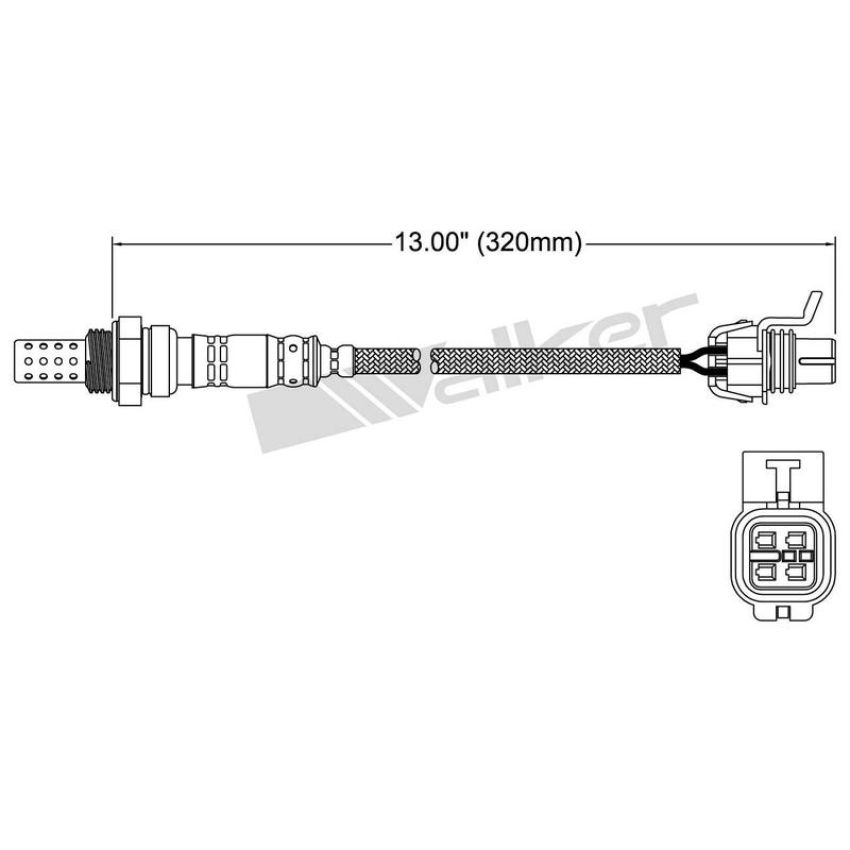 Walker Products 250-24340 Walker Products 250-24340 Oxygen Sensor 4-W Direct Fit Narrow-Band