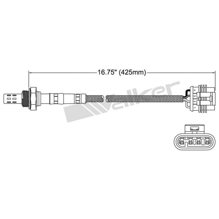 Walker Products 250-24342 Walker Products 250-24342 Oxygen Sensor 4-W Direct Fit Narrow-Band