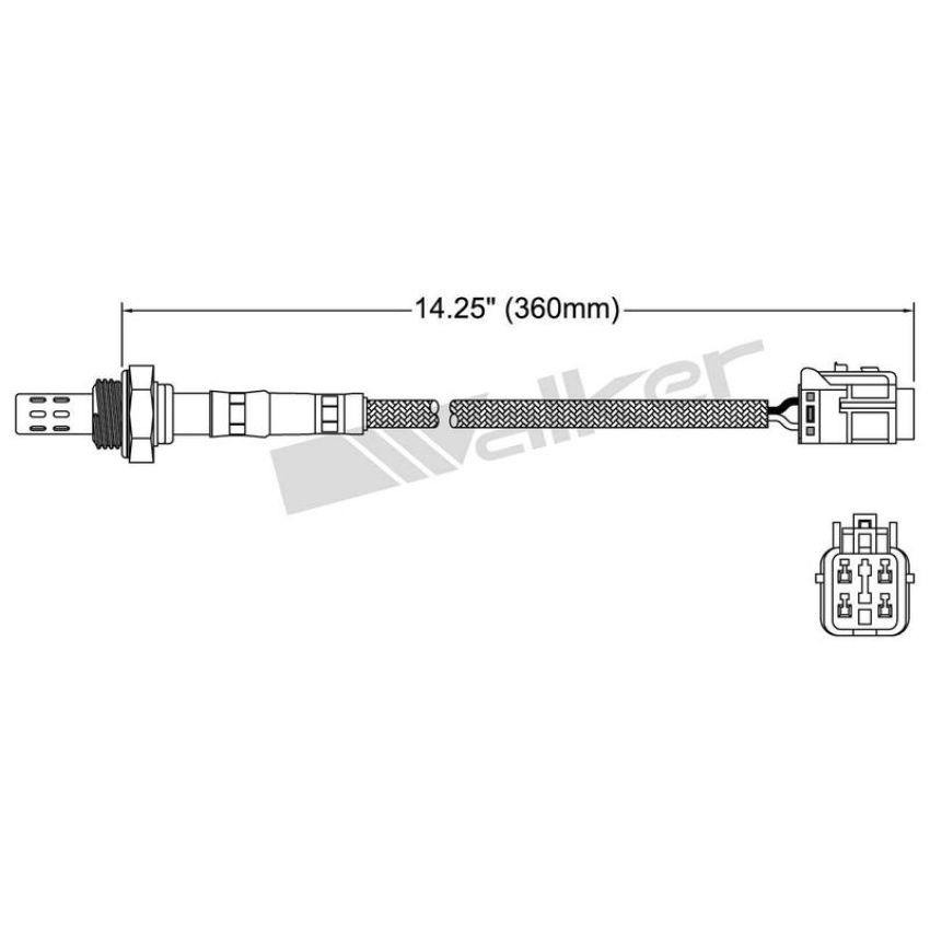 Walker Products 250-24351 Walker Products 250-24351 Oxygen Sensor 4-W Direct Fit Narrow-Band