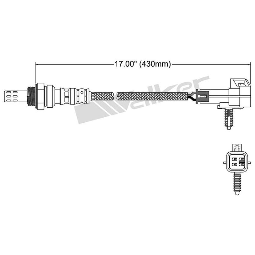 Walker Products 250-24355 Walker Products 250-24355 Oxygen Sensor 4-W Direct Fit Narrow-Band