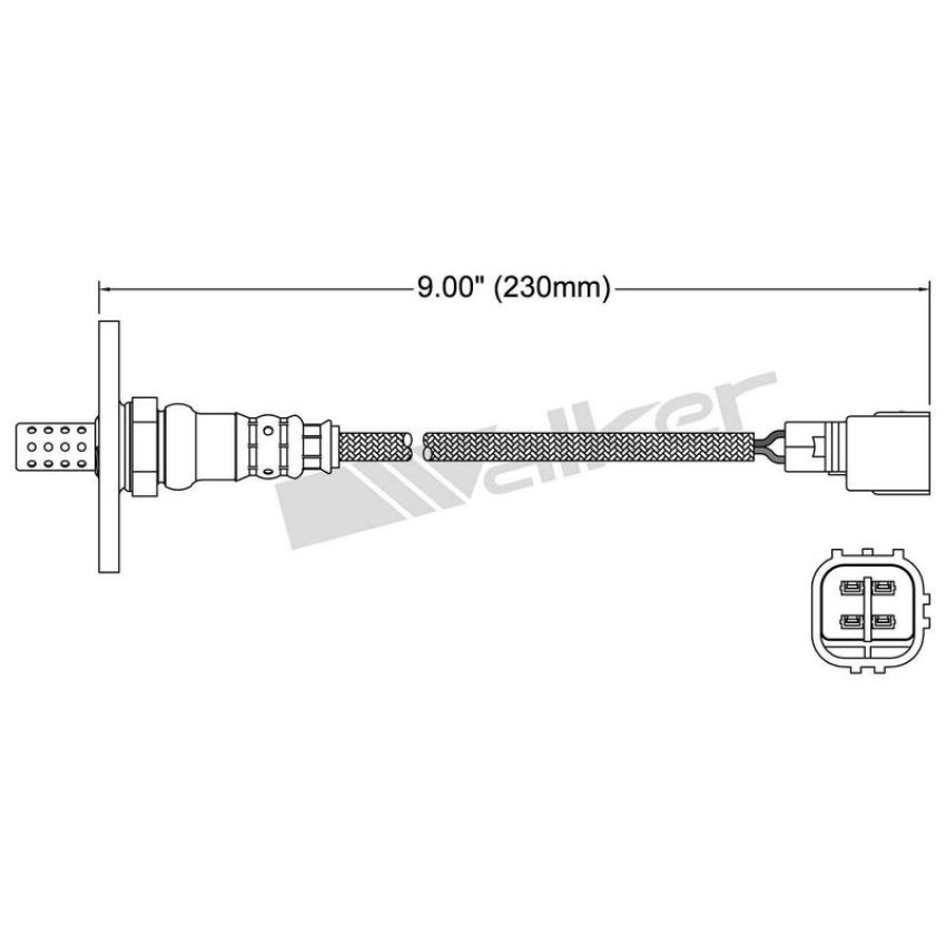Walker Products 250-24361 Walker Products 250-24361 Oxygen Sensor 4-W Direct Fit W/Flange