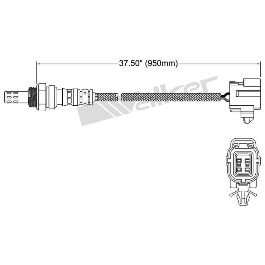 Walker Products 250-24362 Walker Products 250-24362 Oxygen Sensor 4-W Direct Fit Narrow-Band