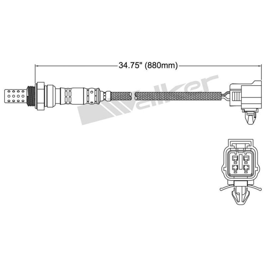 Walker Products 250-24363 Walker Products 250-24363 Oxygen Sensor 4-W Direct Fit Narrow-Band