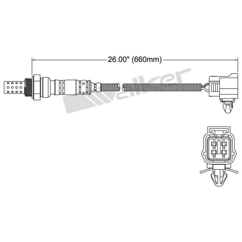 Walker Products 250-24367 Walker Products 250-24367 Oxygen Sensor 4-W Direct Fit Narrow-Band