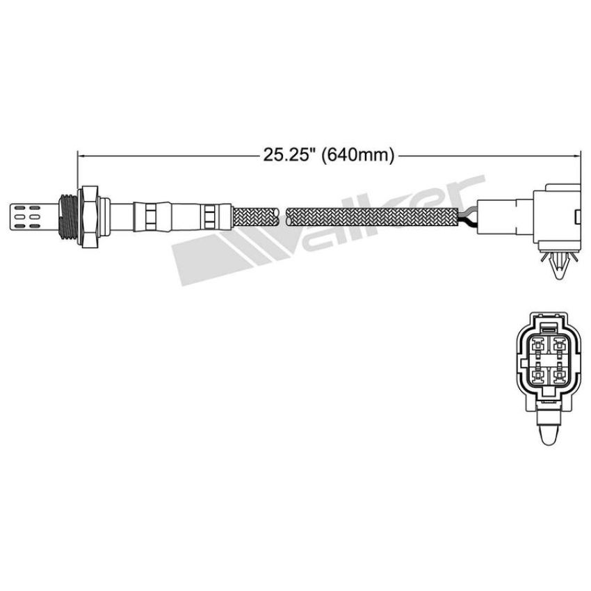 Walker Products 250-24371 Walker Products 250-24371 Oxygen Sensor 4-W Direct Fit Narrow-Band