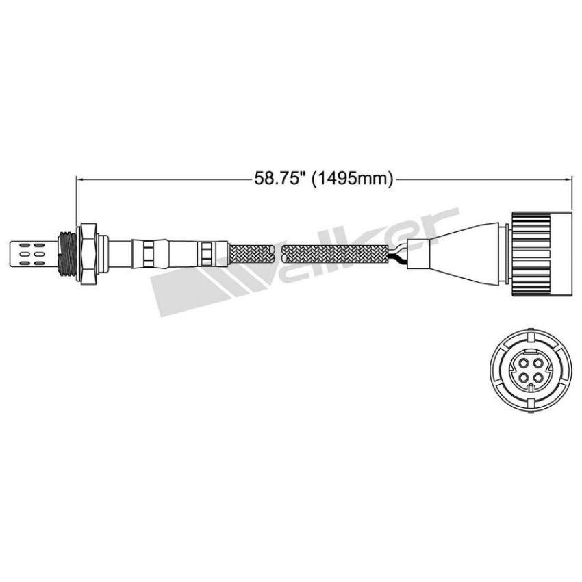Walker Products 250-24382 Walker Products 250-24382 Oxygen Sensor 4-W Direct Fit Narrow-Band