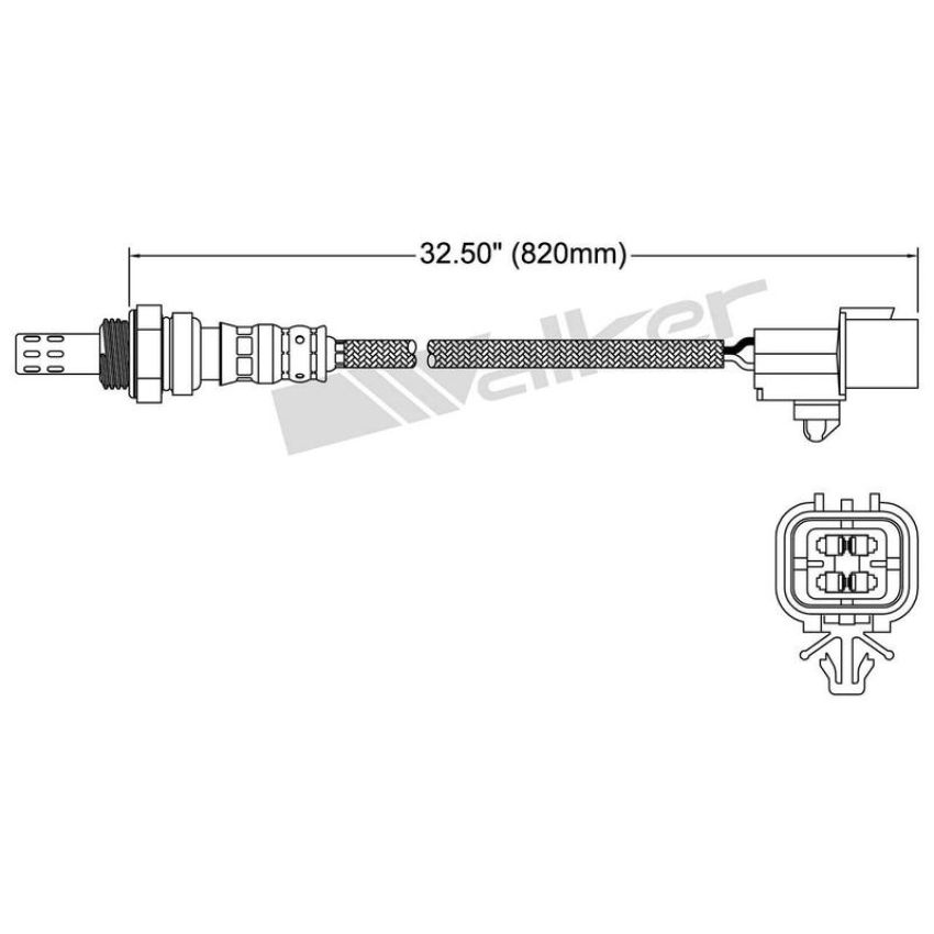 Walker Products 250-24383 Walker Products 250-24383 Oxygen Sensor 4-W Direct Fit Narrow-Band