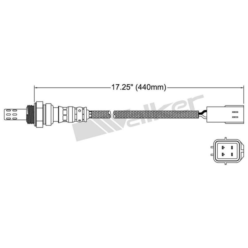 Walker Products 250-24384 Walker Products 250-24384 Oxygen Sensor 4-W Direct Fit Narrow-Band