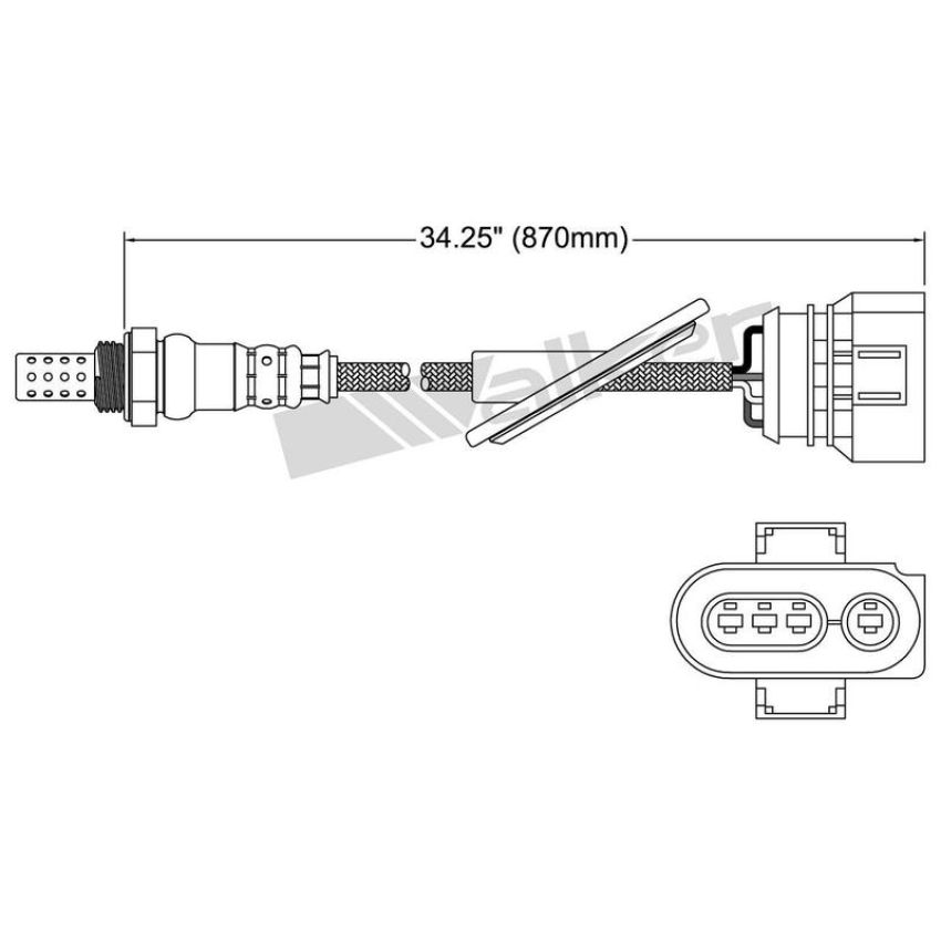 Walker Products 250-24394 Walker Products 250-24394 Oxygen Sensor 4-W Direct Fit Narrow-Band