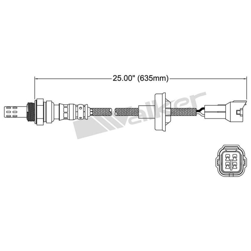 Walker Products 250-24399 Walker Products 250-24399 Oxygen Sensor 4-W Direct Fit Narrow-Band