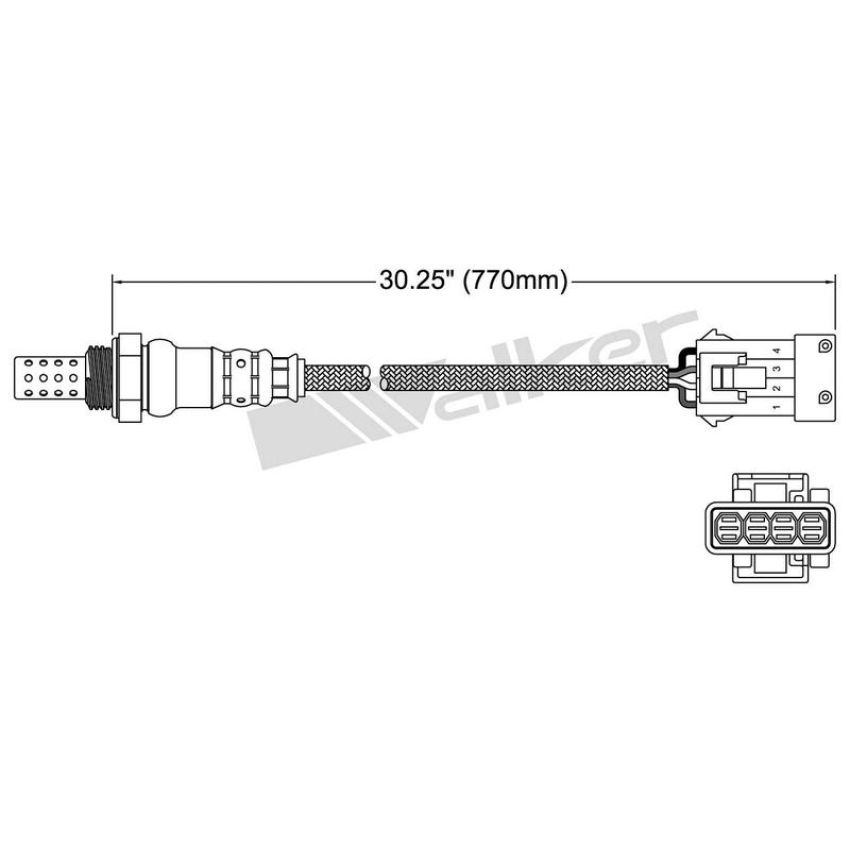 Walker Products 250-24409 Walker Products 250-24409 Oxygen Sensor 4-W Direct Fit Narrow-Band