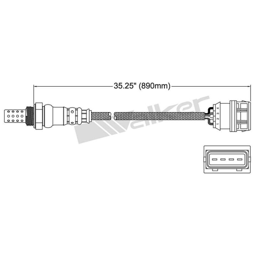 Walker Products 250-24415 Walker Products 250-24415 Oxygen Sensor 4-W Direct Fit Narrow-Band