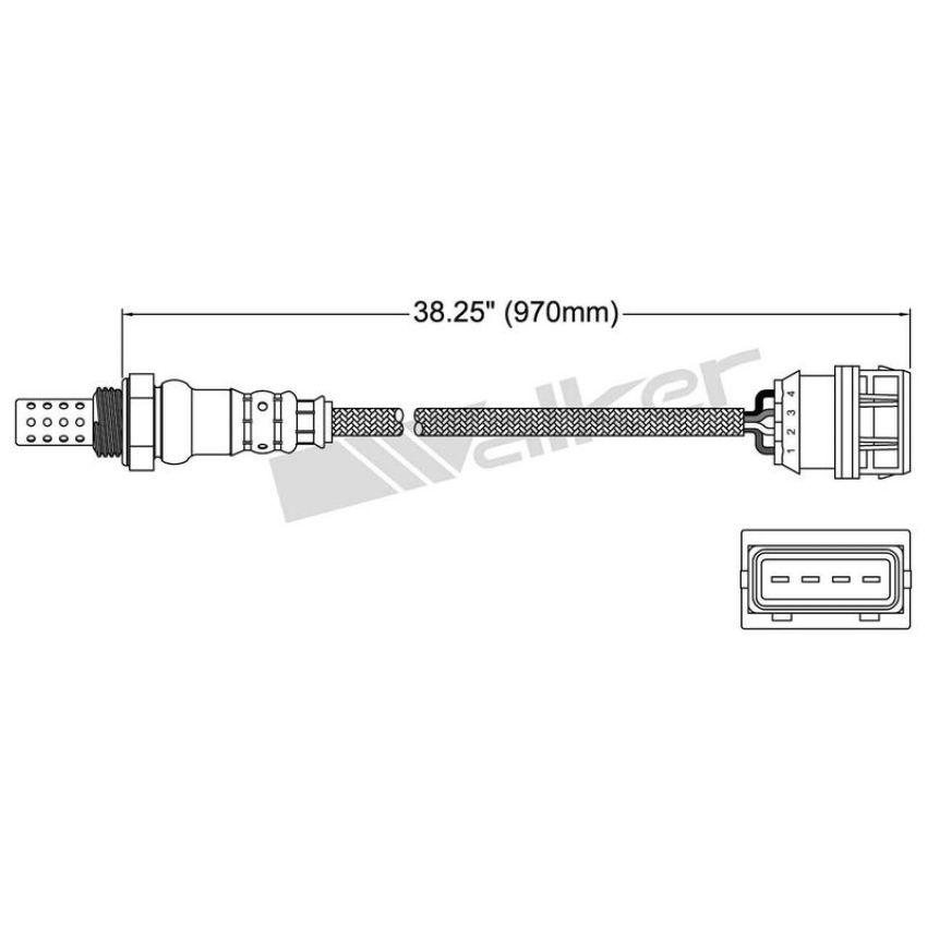 Walker Products 250-24428 Walker Products 250-24428 Oxygen Sensor 4-W Direct Fit Narrow-Band