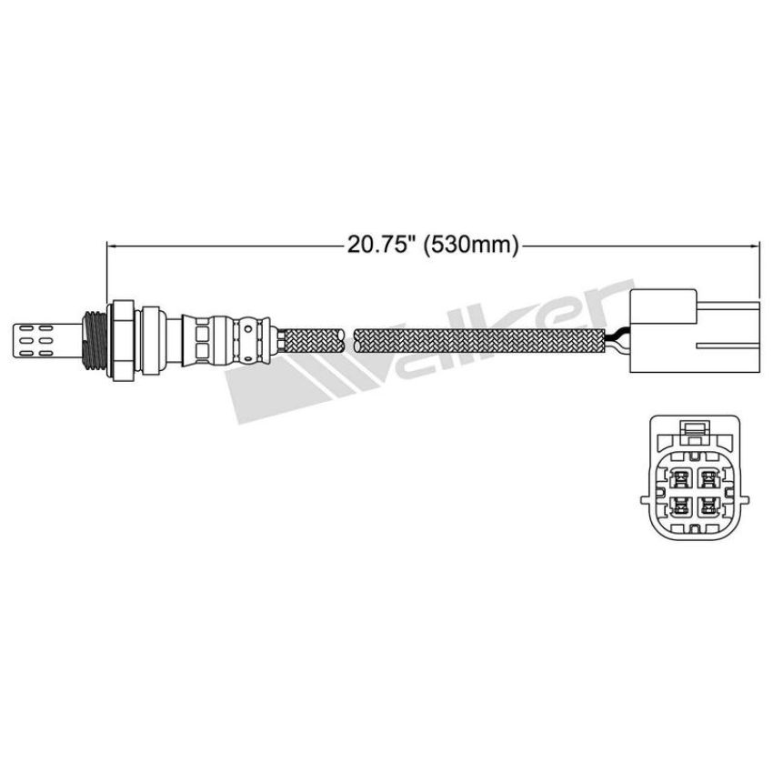 Walker Products 250-24450 Walker Products 250-24450 Oxygen Sensor 4-W Direct Fit Narrow-Band
