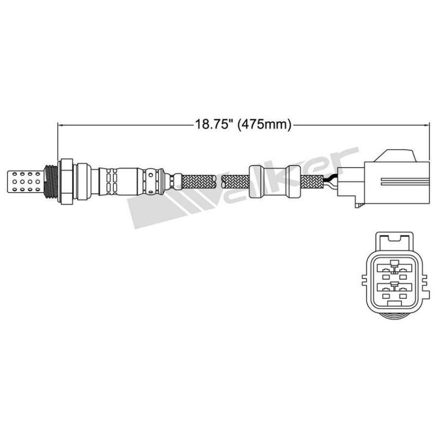 Walker Products 250-24455 Walker Products 250-24455 Oxygen Sensor 4-W Direct Fit Narrow-Band