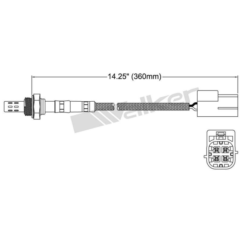 Walker Products 250-24457 Walker Products 250-24457 Oxygen Sensor 4-W Direct Fit Narrow-Band