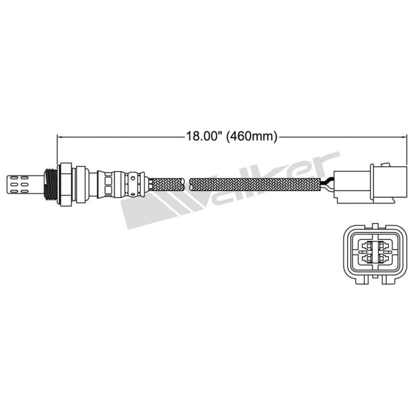 Walker Products 250-24461 Walker Products 250-24461 Oxygen Sensor 4-W Direct Fit Narrow-Band