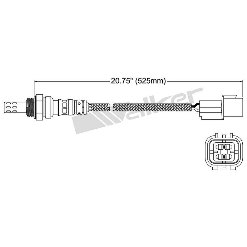 Walker Products 250-24462 Walker Products 250-24462 Oxygen Sensor 4-W Direct Fit Narrow-Band