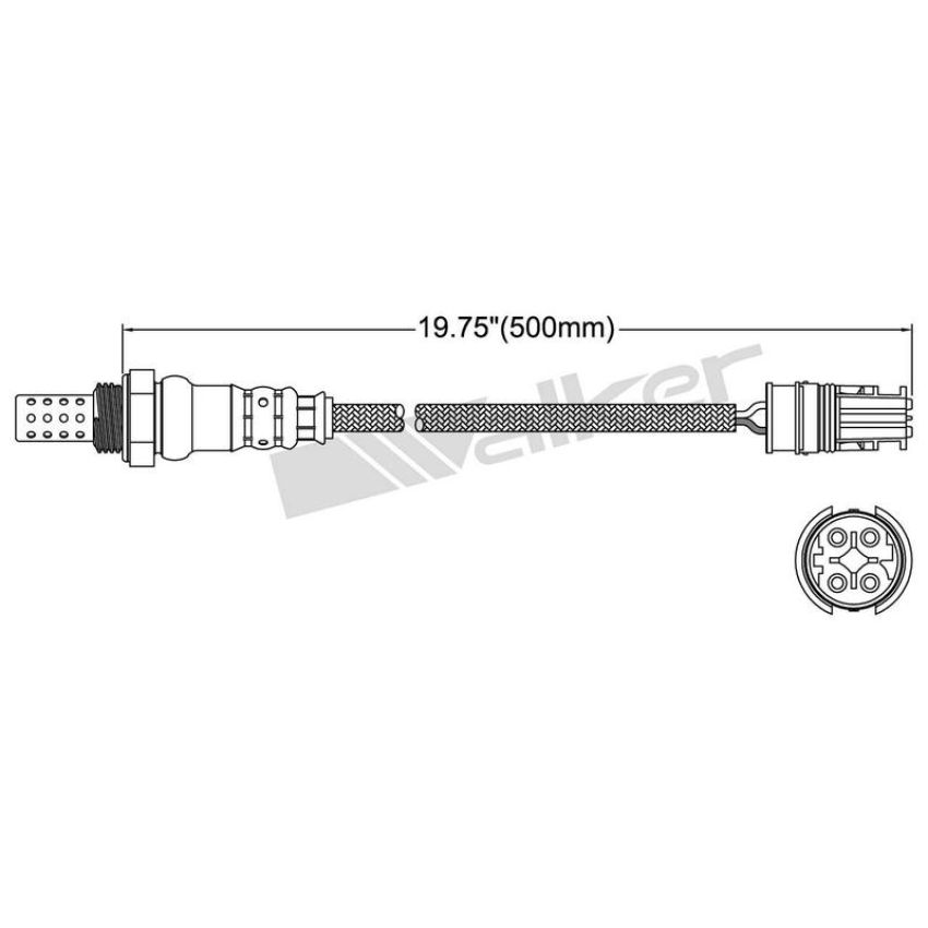 Walker Products 250-24465 Walker Products 250-24465 Oxygen Sensor 4-W Direct Fit Narrow-Band