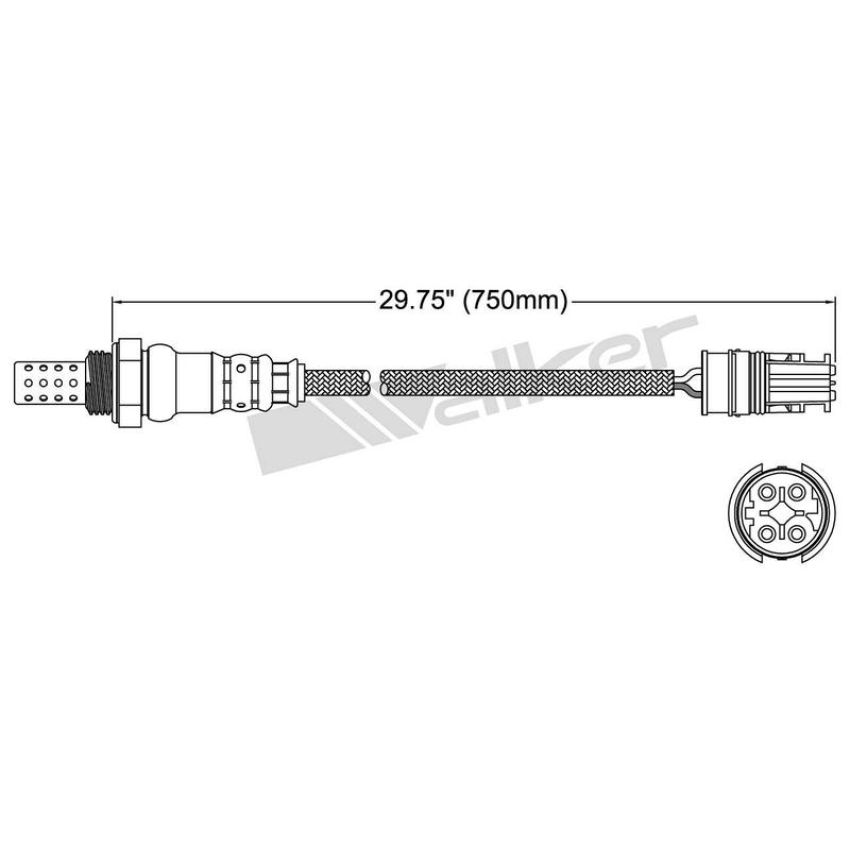 Walker Products 250-24466 Walker Products 250-24466 Oxygen Sensor 4-W Direct Fit Narrow-Band