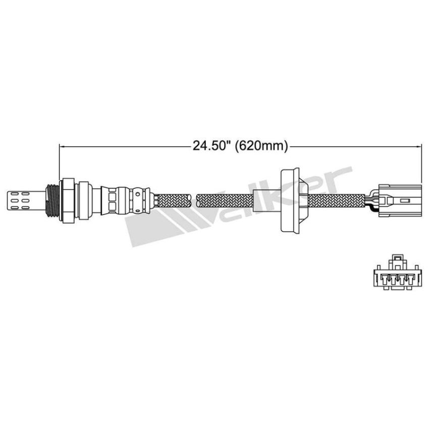 Walker Products 250-24472 Walker Products 250-24472 Oxygen Sensor 4-W Direct Fit Narrow-Band