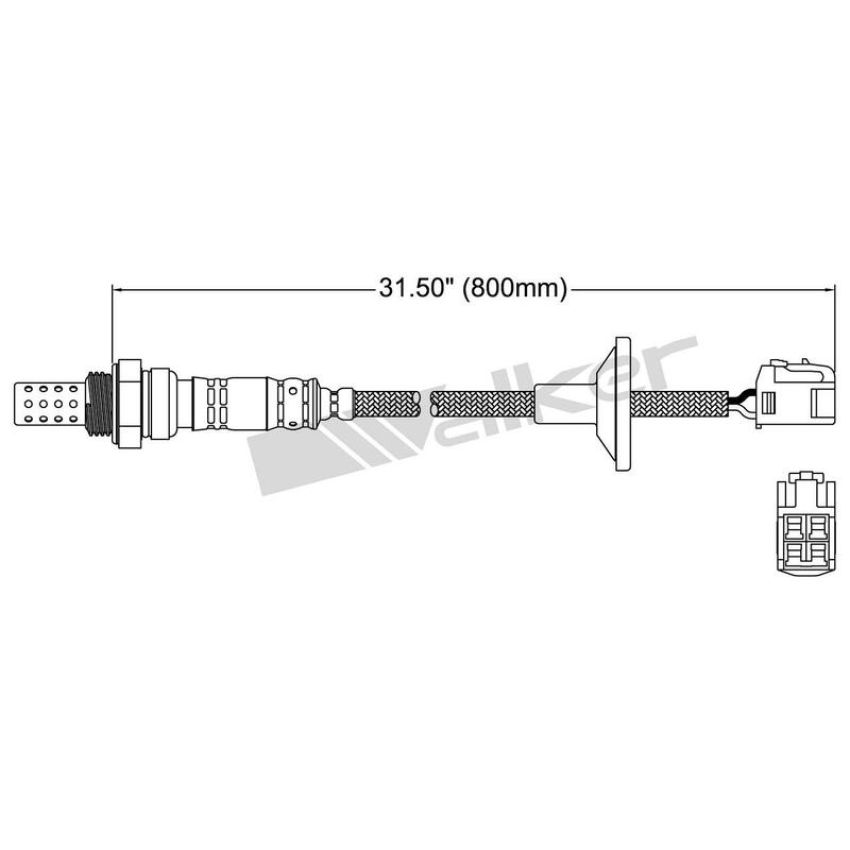 Walker Products 250-24483 Walker Products 250-24483 Oxygen Sensor 4-W Direct Fit Narrow-Band