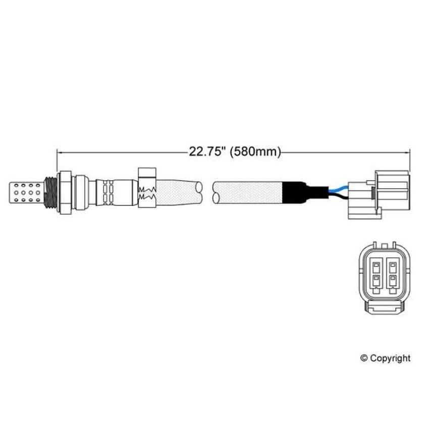 Walker Products 250-24498 Walker Products 250-24498 Oxygen Sensor 4-W Direct Fit Narrow-Band