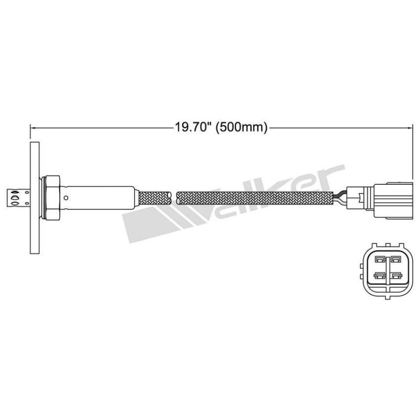 Walker Products 250-24501 Walker Products 250-24501 Oxygen Sensor 4-W Titania W/Flange