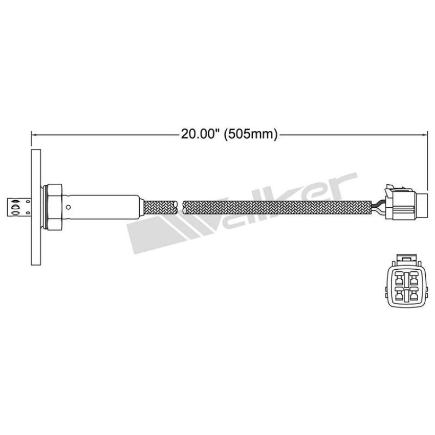 Walker Products 250-24508 Walker Products 250-24508 Oxygen Sensor 4-W Titania W/Flange