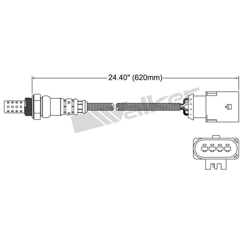 Walker Products 250-24538 Walker Products 250-24538 Oxygen Sensor 4-W Direct Fit Narrow-Band