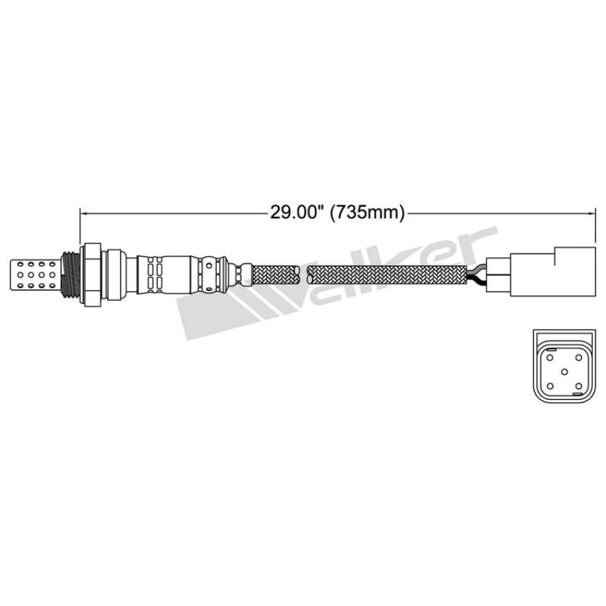 Walker Products 250-24552 Walker Products 250-24552 Oxygen Sensor 4-W Direct Fit Narrow-Band