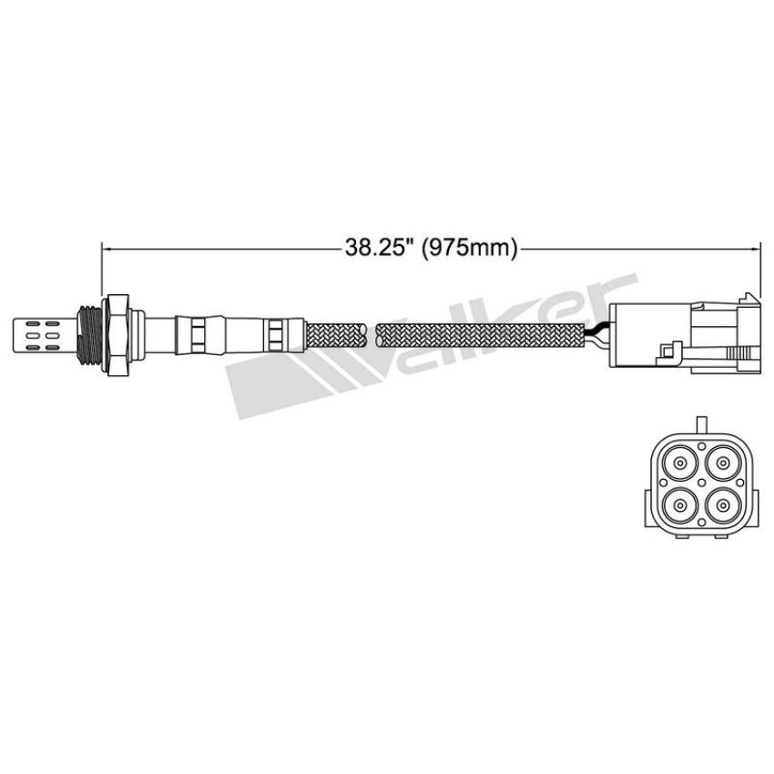 Walker Products 250-24598 Walker Products 250-24598 Oxygen Sensor 4-W Direct Fit Narrow-Band