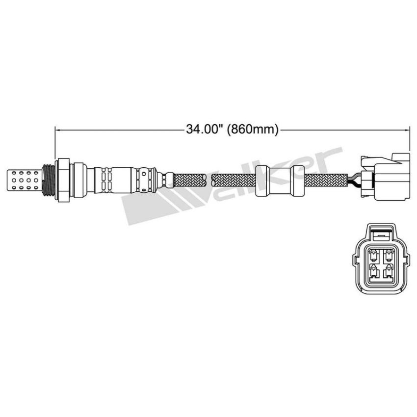 Walker Products 250-24601 Walker Products 250-24601 Oxygen Sensor 4-W Direct Fit Narrow-Band