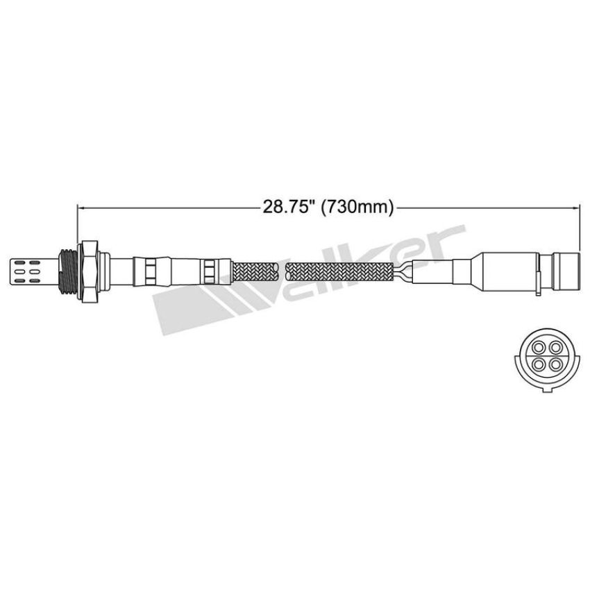Walker Products 250-24603 Walker Products 250-24603 Oxygen Sensor 4-W Direct Fit Narrow-Band