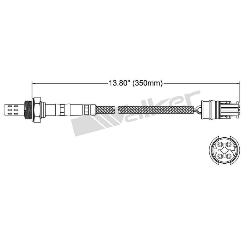 Walker Products 250-24611 Walker Products 250-24611 Oxygen Sensor 4-W Direct Fit Narrow-Band