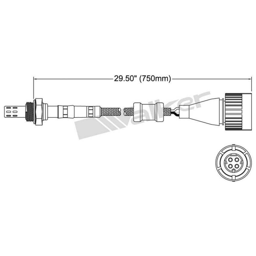 Walker Products 250-24613 Walker Products 250-24613 Oxygen Sensor 4-W Direct Fit Narrow-Band