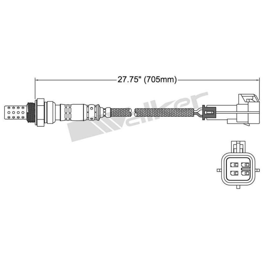 Walker Products 250-24618 Walker Products 250-24618 Oxygen Sensor 4-W Direct Fit Narrow-Band