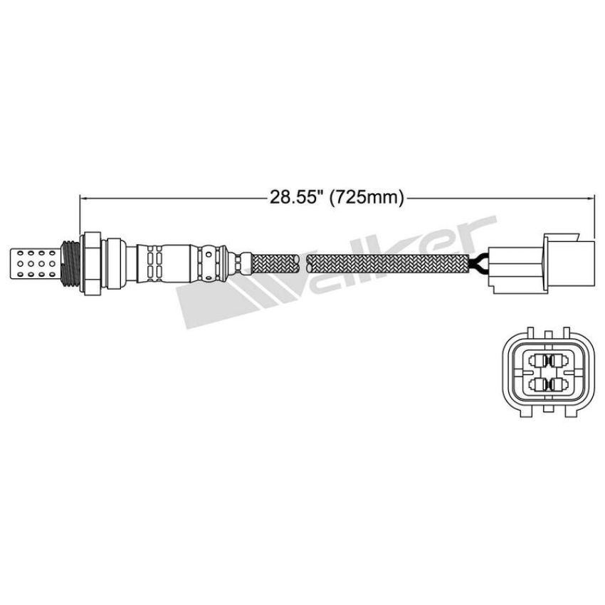 Walker Products 250-24631 Walker Products 250-24631 Oxygen Sensor 4-W Direct Fit Narrow-Band