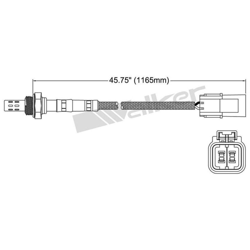 Walker Products 250-24632 Walker Products 250-24632 Oxygen Sensor 4-W Direct Fit Narrow-Band