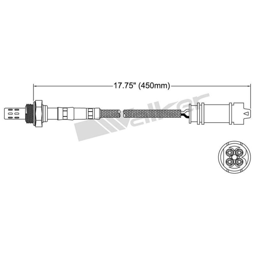 Walker Products 250-24638 Walker Products 250-24638 Oxygen Sensor 4-W Direct Fit Narrow-Band