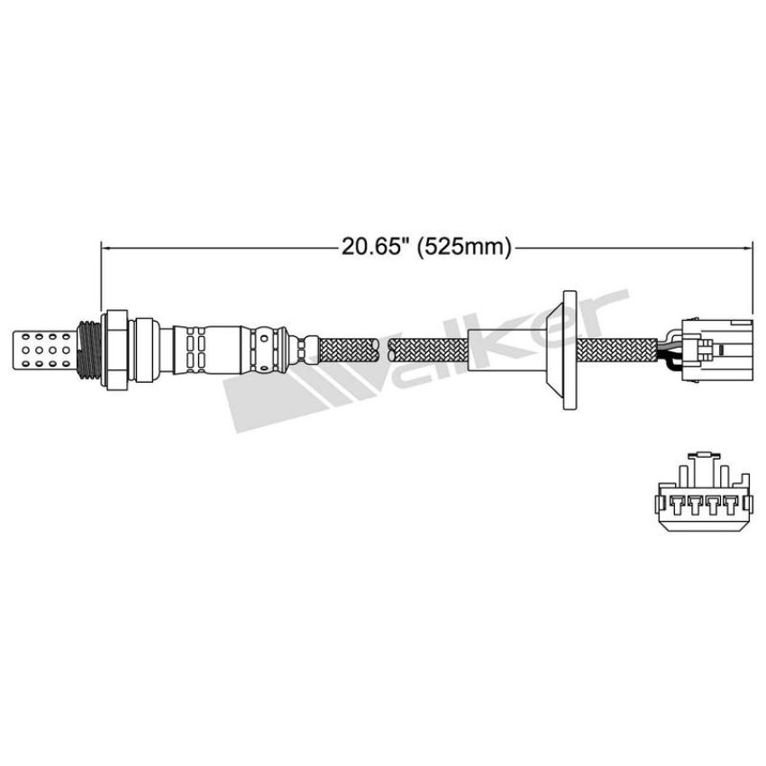 Walker Products 250-24645 Walker Products 250-24645 Oxygen Sensor 4-W Direct Fit Narrow-Band