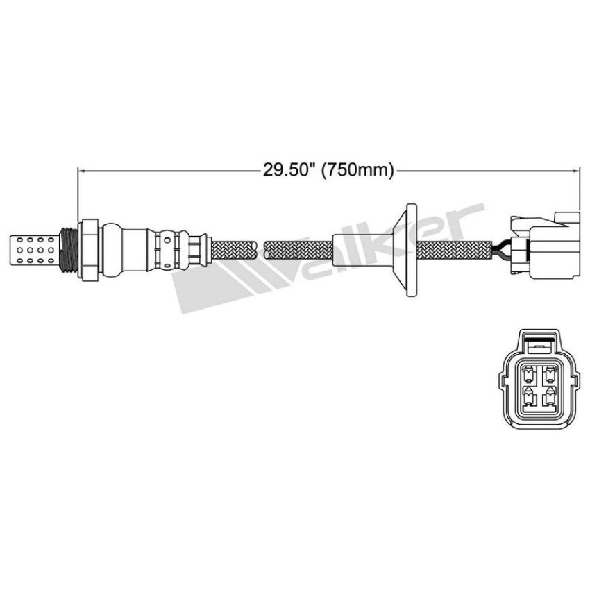 Walker Products 250-24664 Walker Products 250-24664 Oxygen Sensor 4-W Direct Fit Narrow-Band