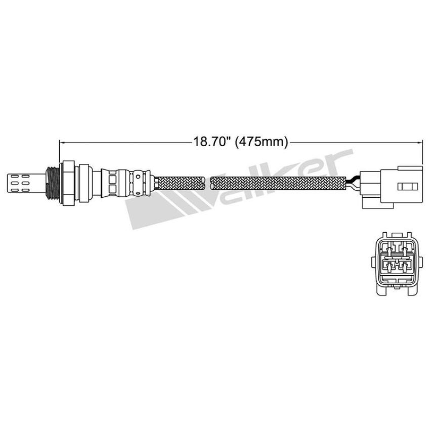 Walker Products 250-24687 Walker Products 250-24687 Oxygen Sensor 4-W Direct Fit Narrow-Band