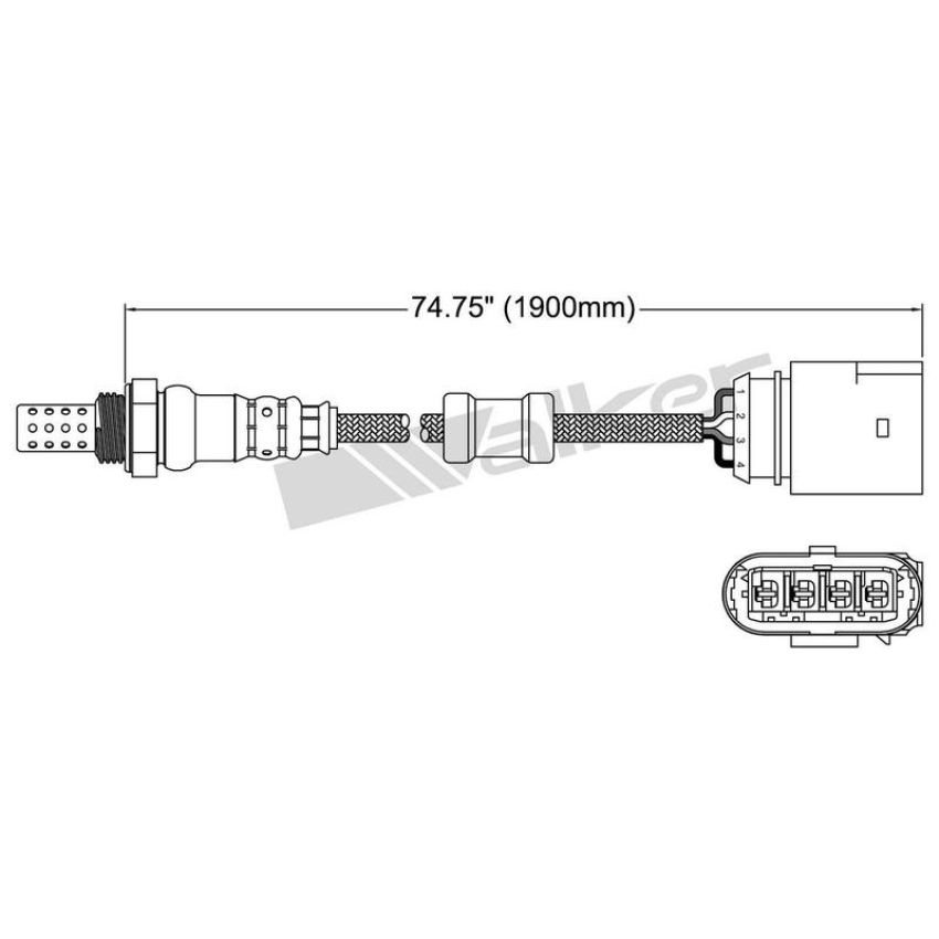 Walker Products 250-24689 Walker Products 250-24689 Oxygen Sensor 4-W Direct Fit Narrow-Band
