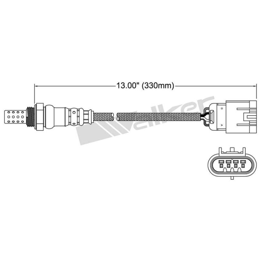 Walker Products 250-24690 Walker Products 250-24690 Oxygen Sensor 4-W Direct Fit Narrow-Band