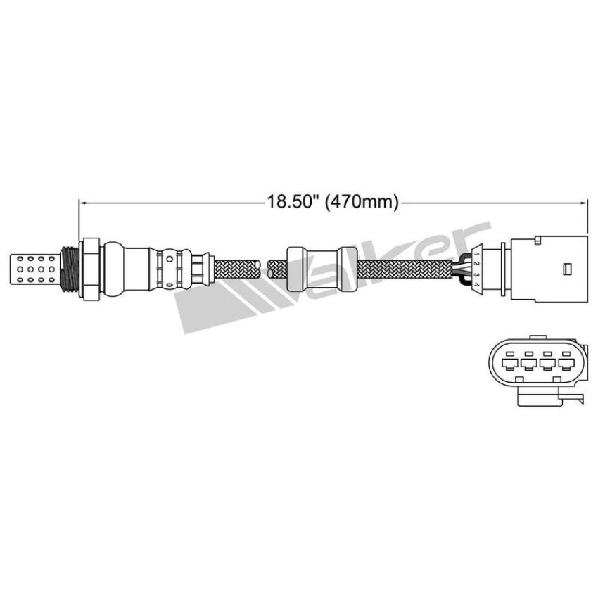 Walker Products 250-24692 Walker Products 250-24692 Oxygen Sensor 4-W Direct Fit Narrow-Band